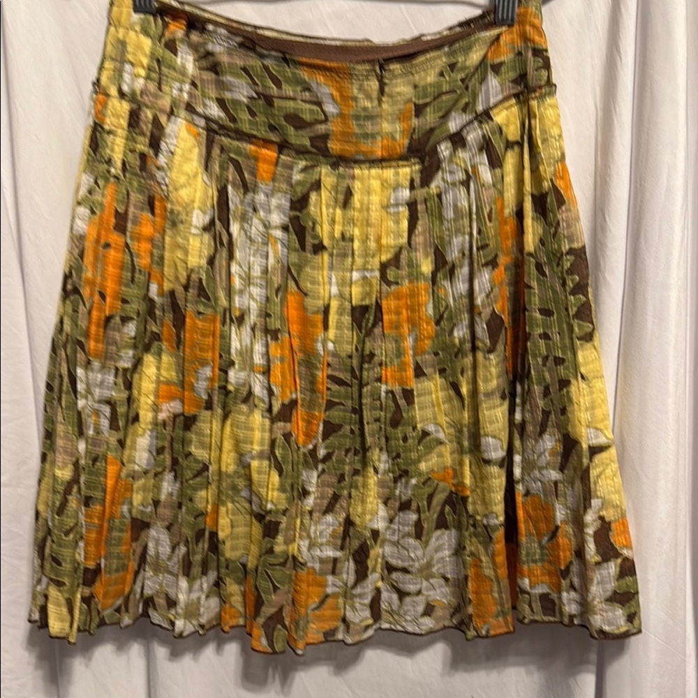 🌺 Tommy Bahama Floral Plaid Pleated Skirt - Picture 6 of 8